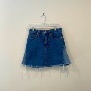 Madewell Denim A-Line Mini Skirt Pieced Edition